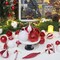 36 pcs Multi-Size Candy Cane Shatterproof Ball Ornaments (Red)